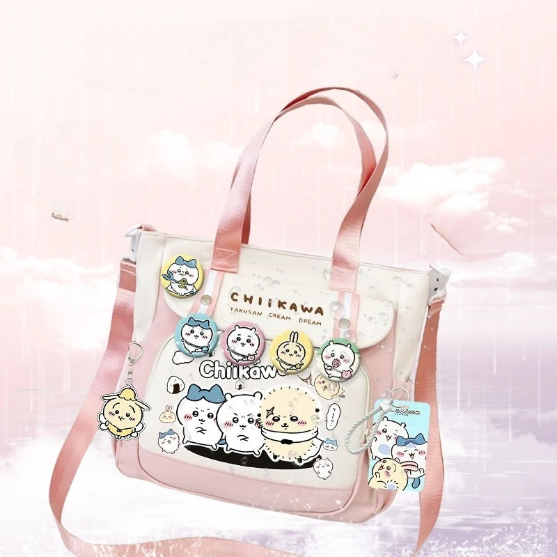 

MINISO SANRIO Chiikawa Hachiware Usagi Kawaii Anime Cartoon Shoulder Bag Handbag Book Pocket Set Fashion Gifts for Girls Cute