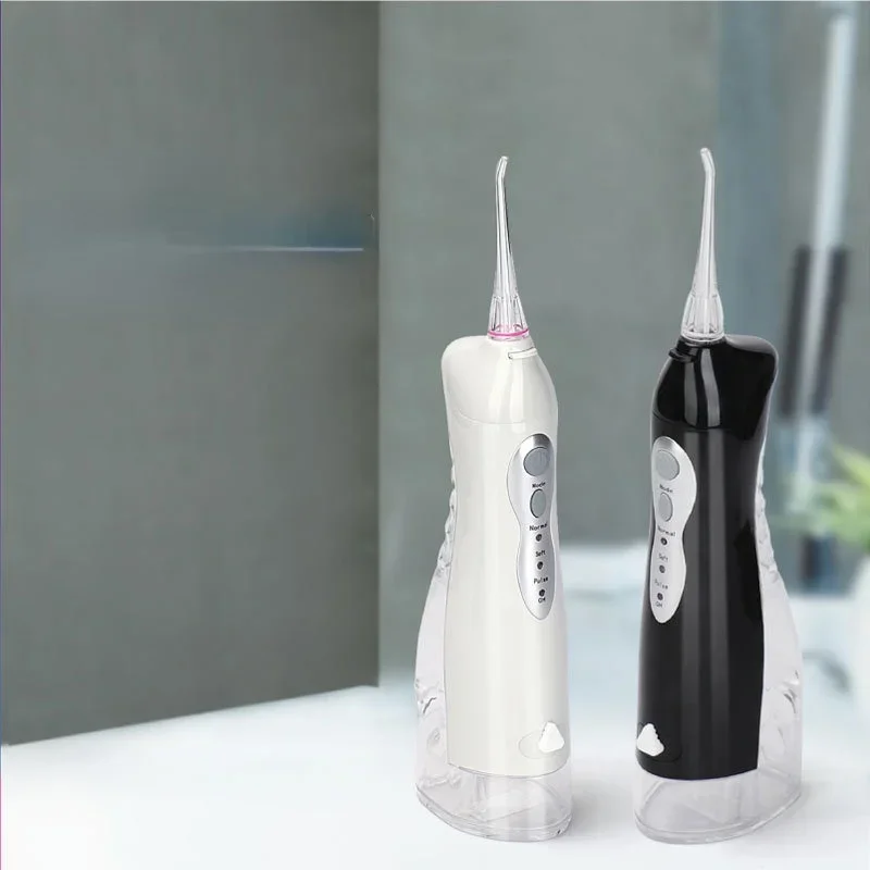 

Oral Irrigator USB Rechargeable Water Flosser Portable Dental Water Jet 300ML Water Tank Waterproof Teeth Cleaner