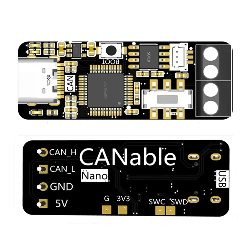 -RRKK USB إلى CAN وحدة Canable PCAN Debugger CAN Bus أداة تصحيح الأخطاء لـ Linux Win10 11 TYPE-C اتصال برامج التصحيح