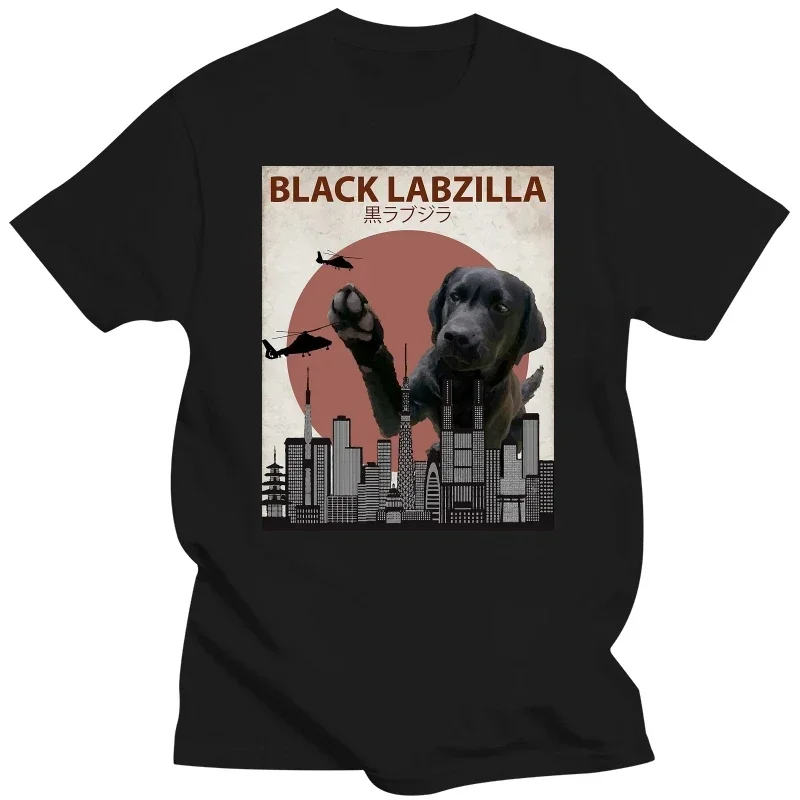 2024 NEW Fashion Funny Black Labzilla | Funny Labrador Retriever Lab Dog T-Shirt Men Funny Tee Shirt Harajuku men clothing tee