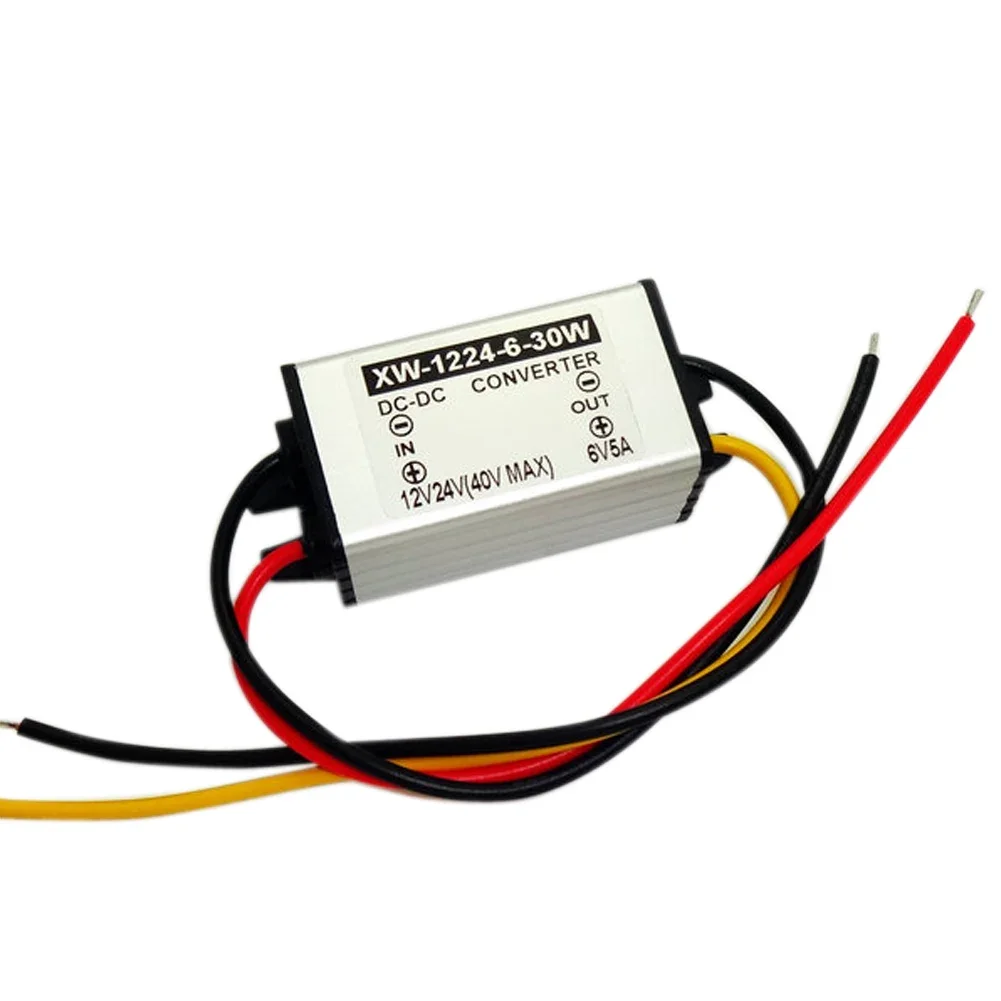 DC DC Step Down Power Adapter 12V/24V(8.5-40V) To 6V 5A 30W Waterproof Regulator Module Car Power Supply Converter