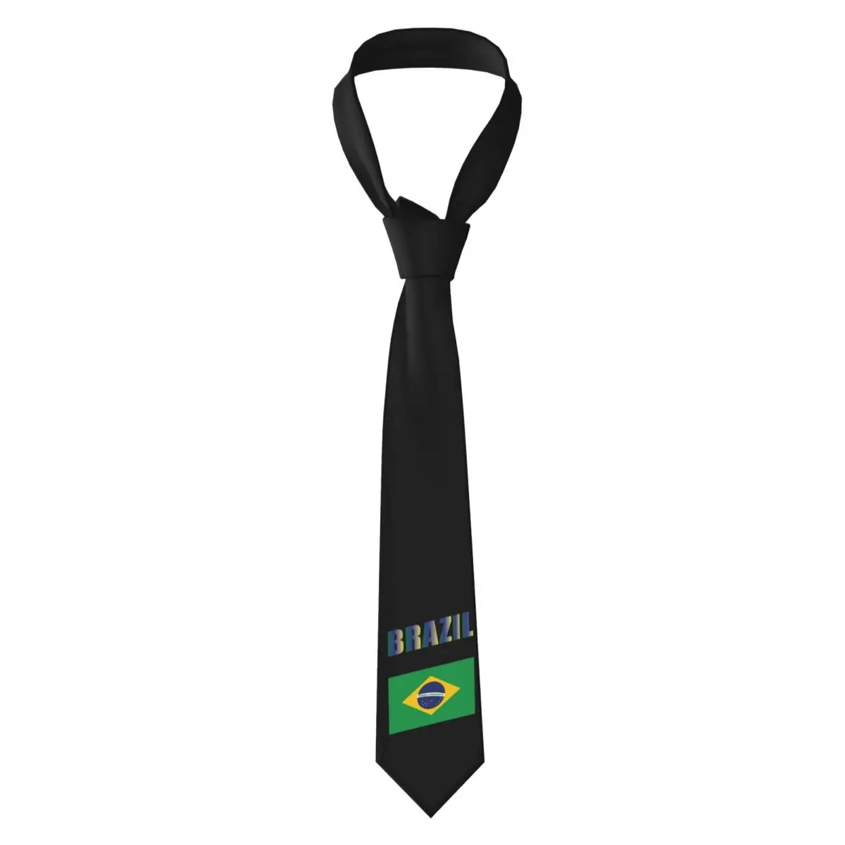 Brazil Flag For Fans Necktie for Men Silk Polyester 8 cm Neck Ties Party Business Tie Casual Gravatas