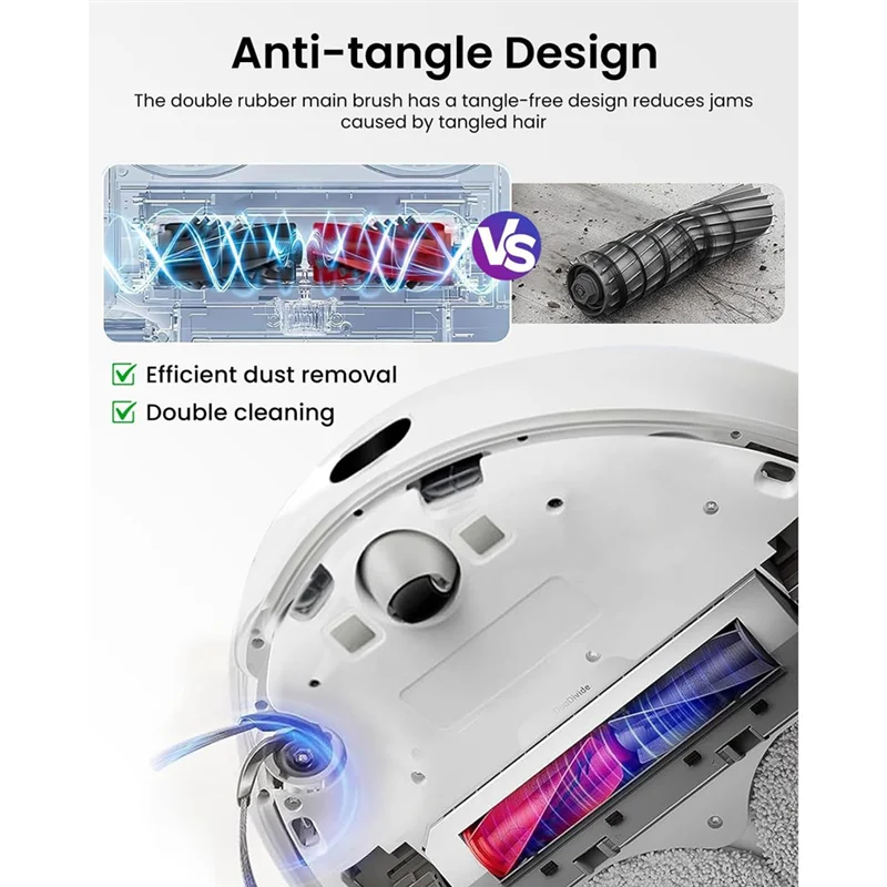 YCOC-استبدال الفرش الجانبية للفرشاة الرئيسية لقطع غيار المكنسة الكهربائية Roborock Qrevo Curv، Qrevo Edge