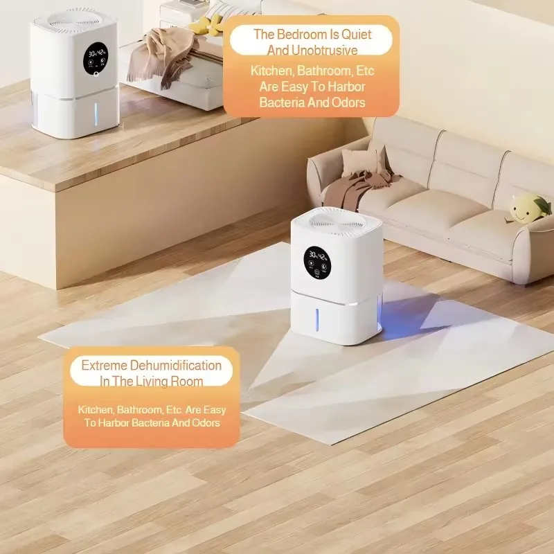 NewPortable Dehumidifier Bedroom Air Dehumidifier Moisture Absorption Eliminate Damp Mold Indoor Dry Room for Home Office an
