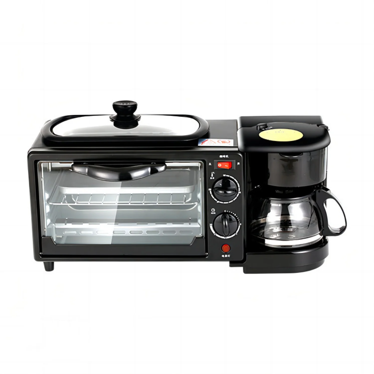 Multifunctional Breakfast Machine Household 3 in 1 Electric Mini Drip American Bread Machine Mini Oven Coffee Make images - 6