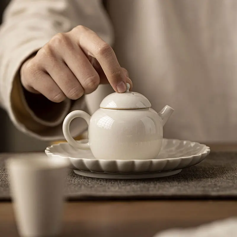 

Чайник с растительным пеплом, глазурованный, керамический чайный сервиз ручной работы Gongfu с фильтром для традиционного китайского пивоварения и подарок для любителей чая