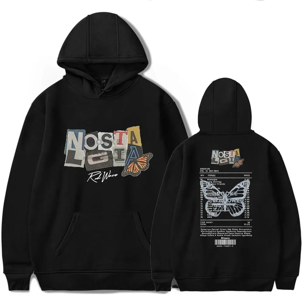 

Men and Women Rod Wave Hoodies, Album Tour 2024, Nostalgia Tracklist, Pop Graphics Print, Camisola da Moda Unisex, Streetwear