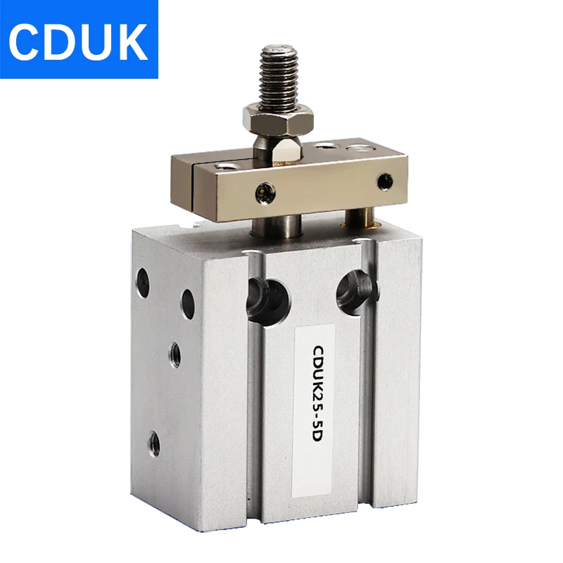 CDUK6/10/16/20/25/32 Aluminum Mini Free Mount Pneumatic Cylinder Built-In Magne Double Acting Micro Single Rod Cylinders