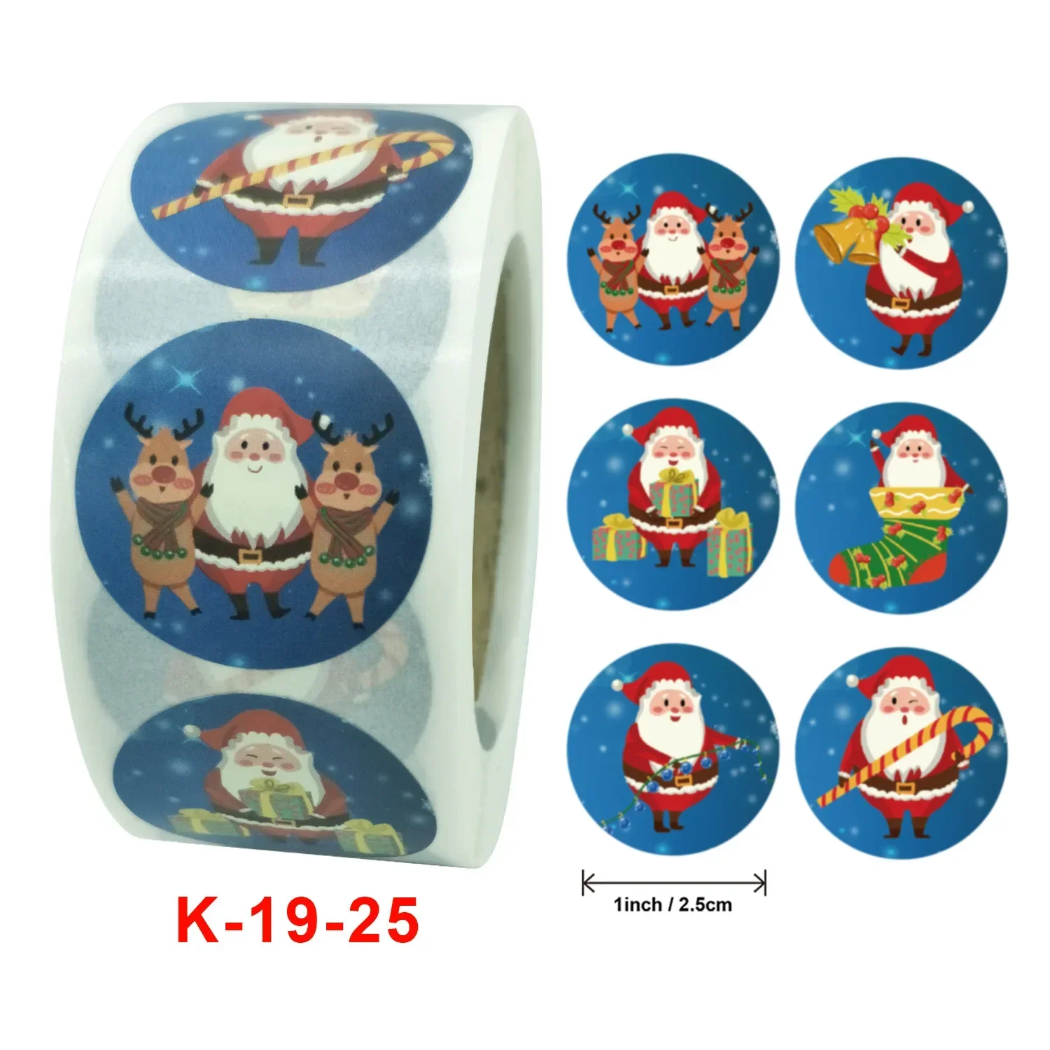 100-500 PCS Merry Christmas Holiday Gifts Envelope Sealing Adhesive Labels Holiday Greetings