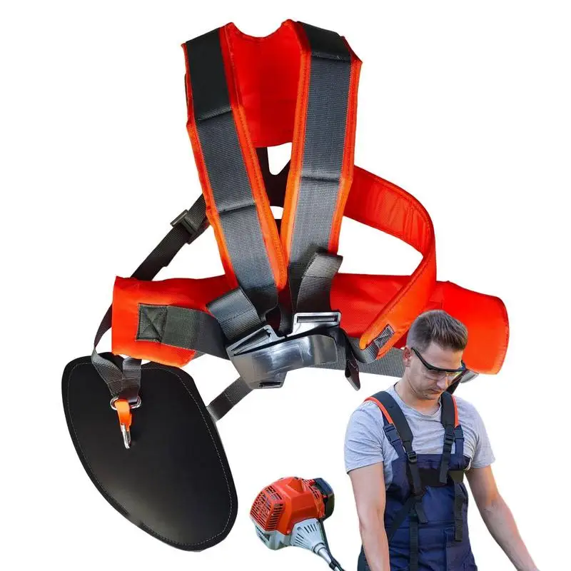 Trimmer Shoulder Strap Adjustable Backpack Lawn Mower Strap Backpack Lawn Mower Strap Breathable Double Shoulder Eater