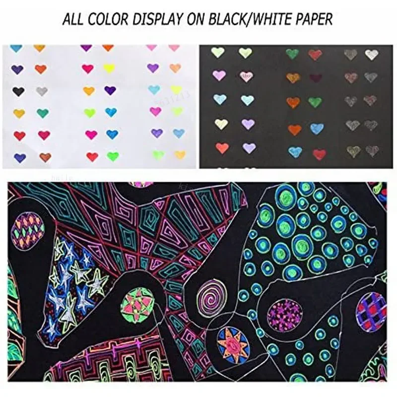 12Pcs/Set Ballpoint Pen Set Glitter Gel Pens For School Office Adult Coloring Book Journals Drawing Doodling Art Markers Gel Pen