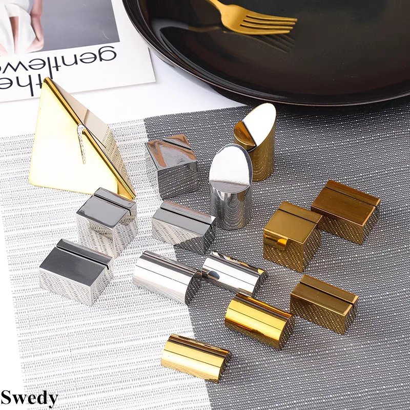 

Stainless Steel Restaurant Table Number Place Card Holder Display Stand Wedding Photo Picture Clip Sign Holder Price Label Tags