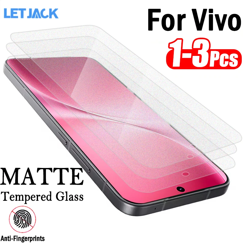 

1-3Piece Anti-fingerprint Matte Tempered Glass for Vivo V60 V50 Lite 4G V40 V30 SE V25 V21 V20 V25e V23e V21e Screen Protector