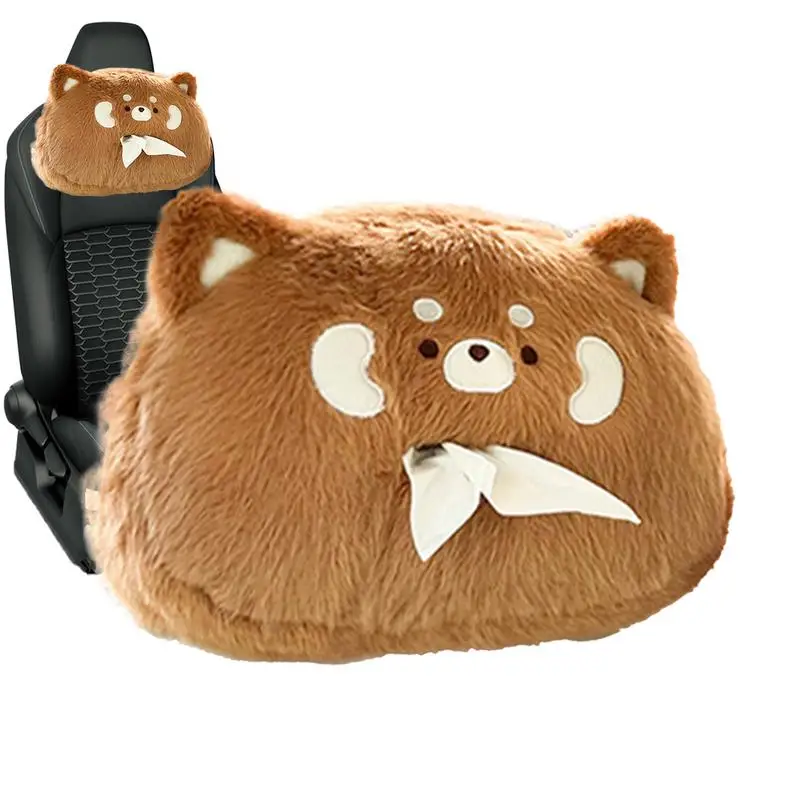 

Cute Napkin Holder For Car Portable Animal Paper Storage Holder Soft Car Tissue Box Cover Organizer For Car Home Decoration