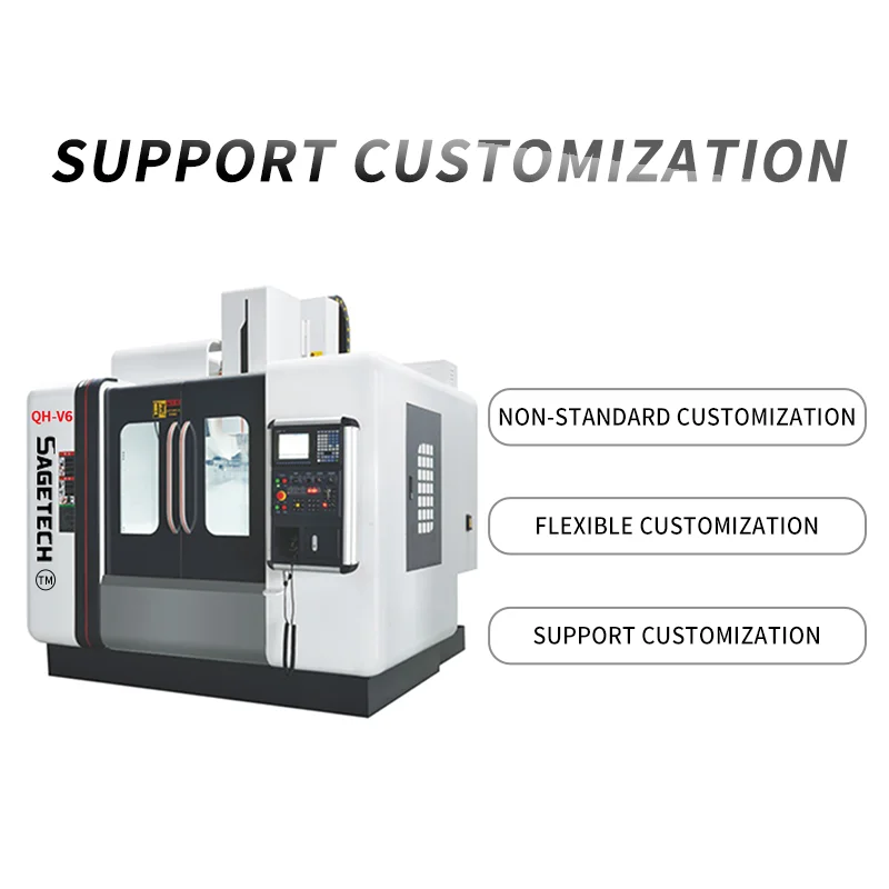 Sagetech Chinese New Metal Lathe 3 4 5 Axis CNC Milg Hine Vertical Hining Center For Sale