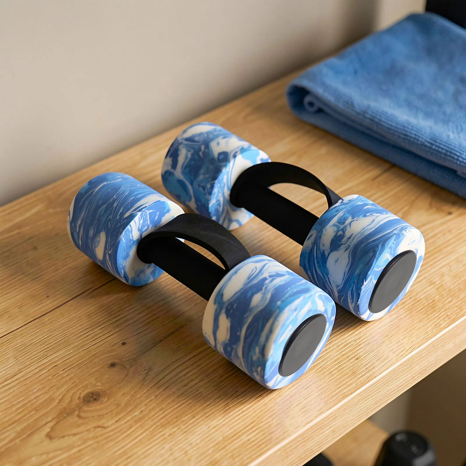 2Pcs Water Dumbbells Set Eva Foam Pool Workout Weights for Aquatic Resistance Training and Therapy Water Weights for Pool