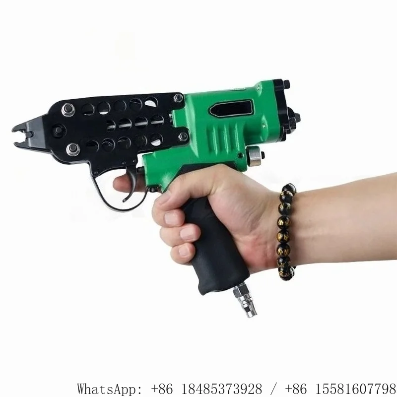 SC7C Tragbare pneumatische C-Typ-Nagelpistole, Luftnagler für Fischernetze, Autositze, Sofas, Matratzen, Käfige, zum Binden, Handarbeitswerkzeug