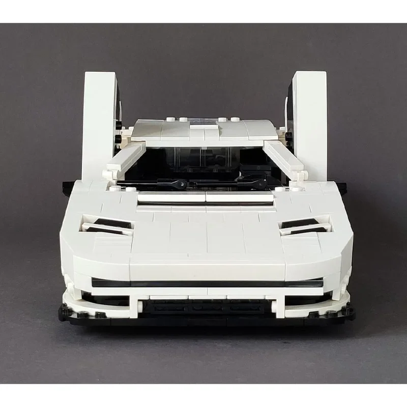 MOC- 159282   Witte Supercar LPI 800-4 Montage Splicing Bouwsteen Model 1202 Bouwsteen Onderdelen Kinderen Verjaardag Speelgoed Cadeau