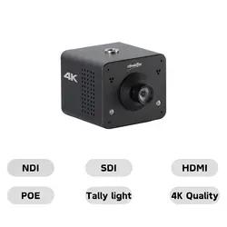 4K NDI | HX3 POV Box Camera PoE, ZowieCAM, Simultaneously HDMI & SDI Output, RTSP/RTMP(s)/SRT, Standalone Live Streaming