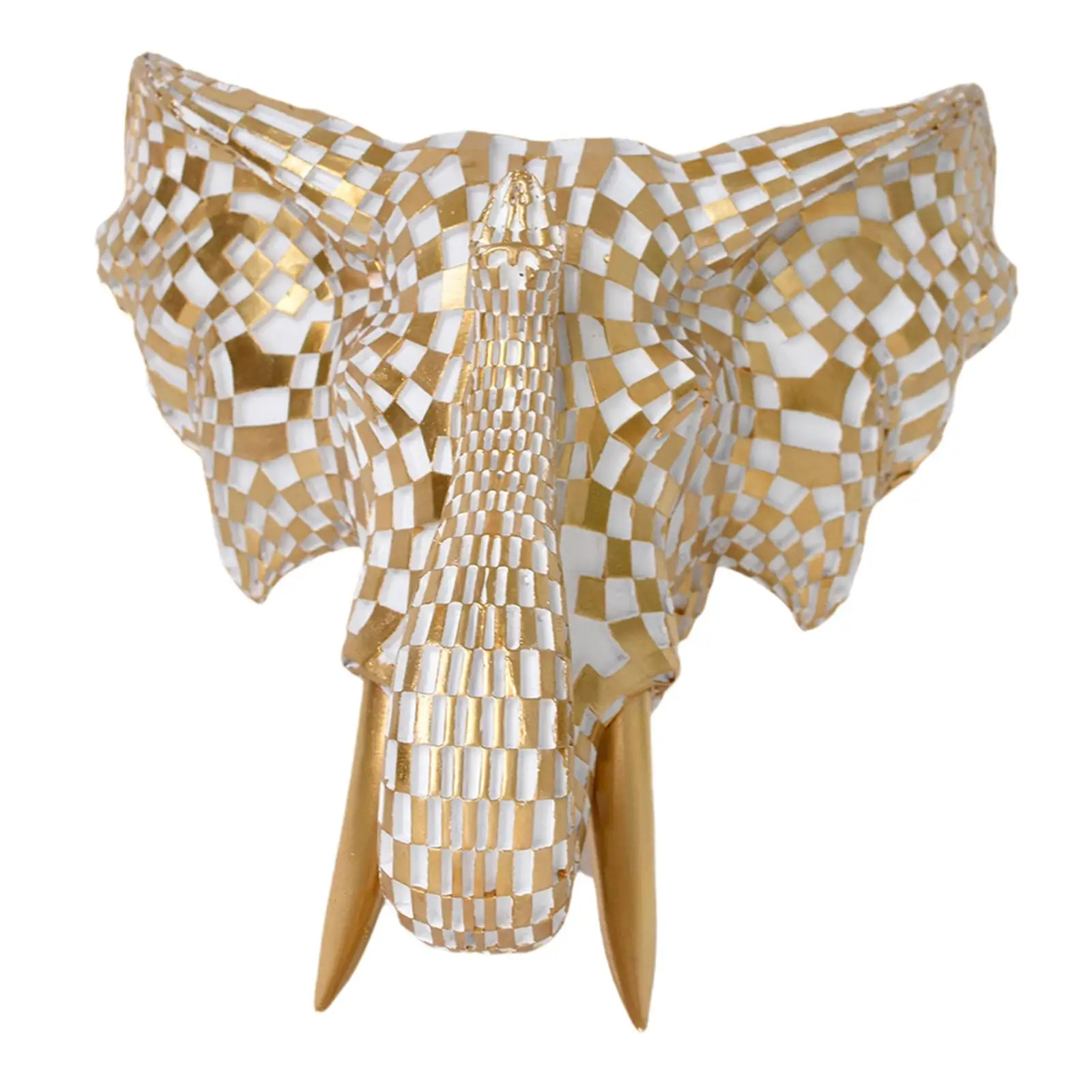 

Elephant Head Decor Centerpiece, Gift Artwork, Resin Elephant Head Wall Decor ,Wall Sculpture Wall Decor ,