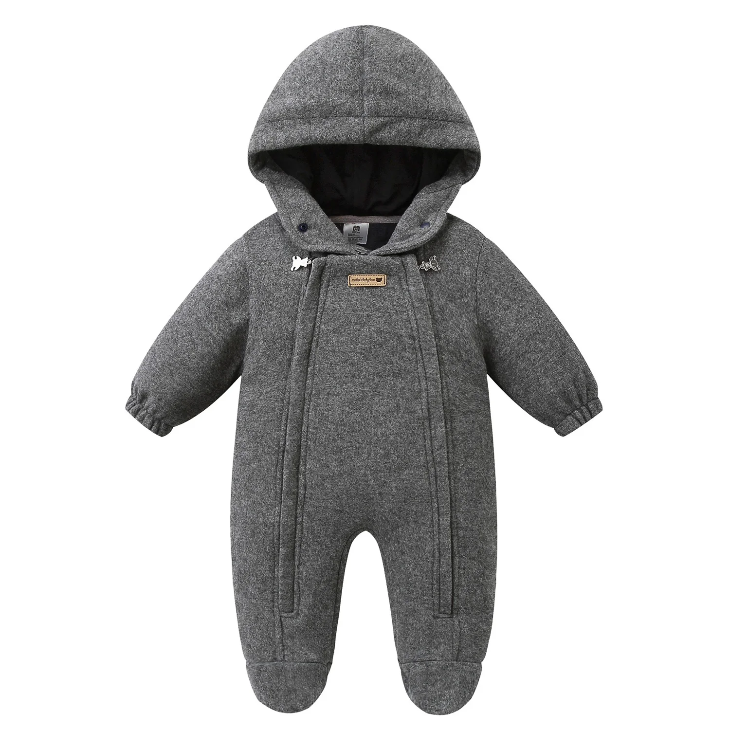 Ircomll Baby-Overall für Jungen, Composite Plus, samtartig, dünn, Kinderkleidung, Mantel, Säuglingsoberbekleidung, Neugeborenen-Strampler – Detail 3
