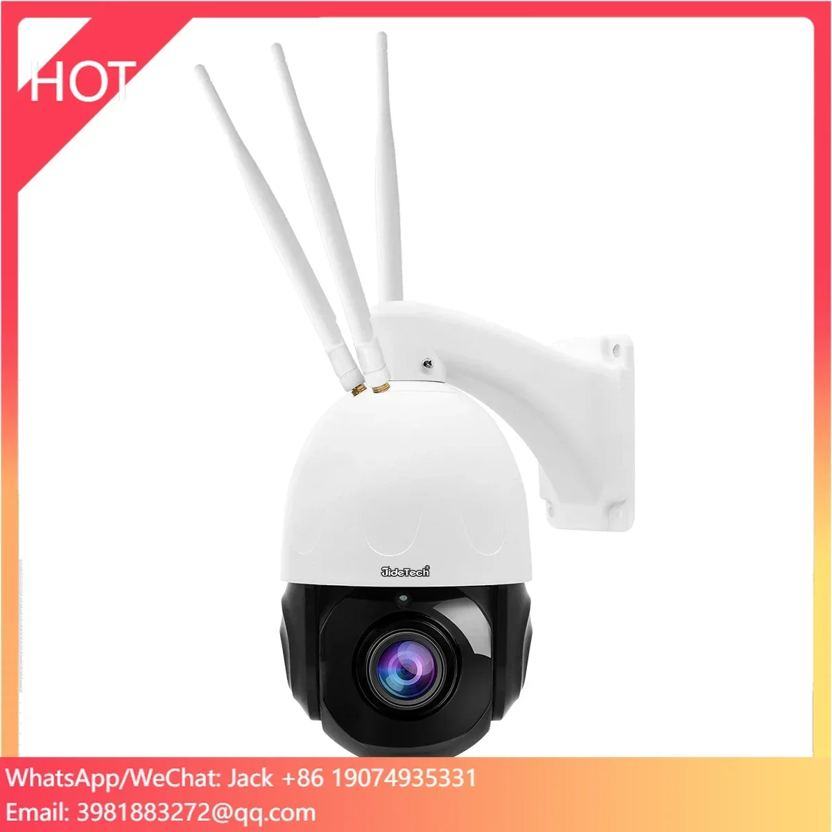 

JideTech 5MP 20X Wifi Network Camera With Three Antennas Optical Zoom PTZ Camera Home Security Camera