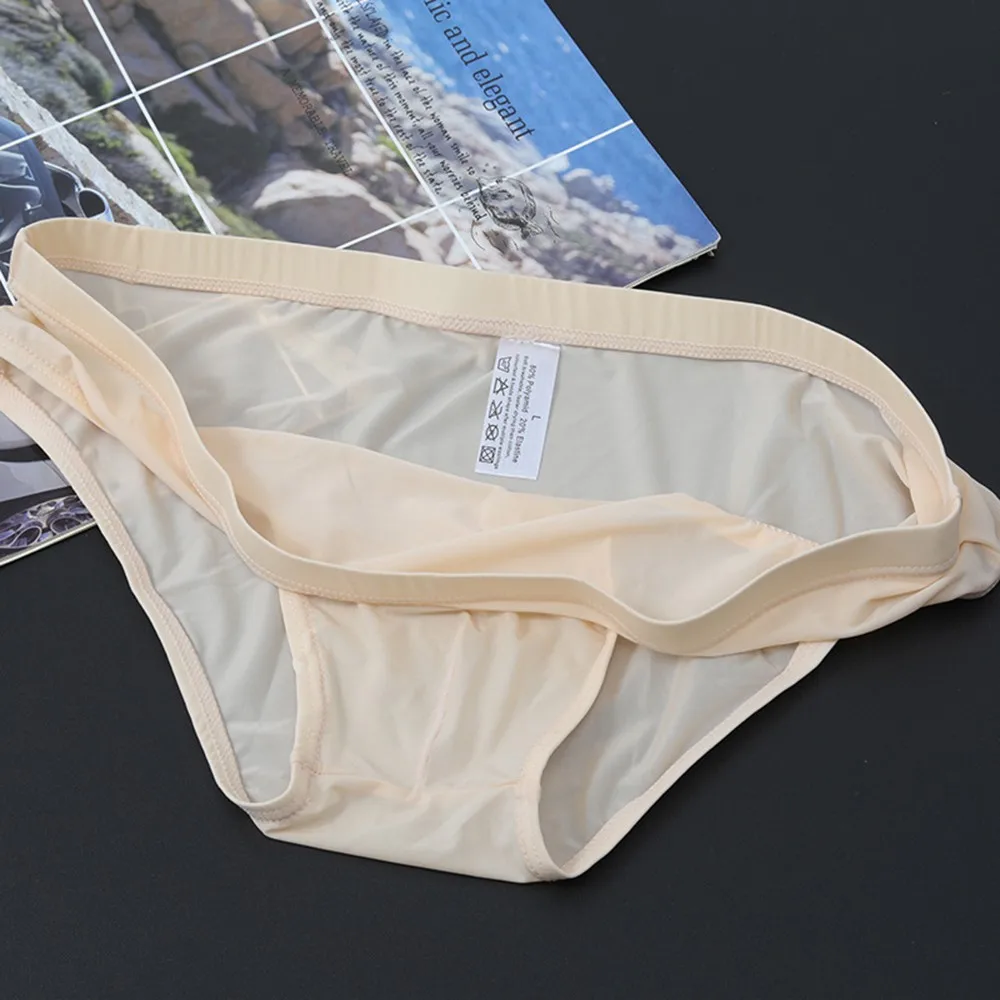 Men's Ultra Soft Ice Silk Sissy G-String Thongs Low Rise T-back Adult Underwear Comfy Underpants Sexy Panties Very Hot Lingerie