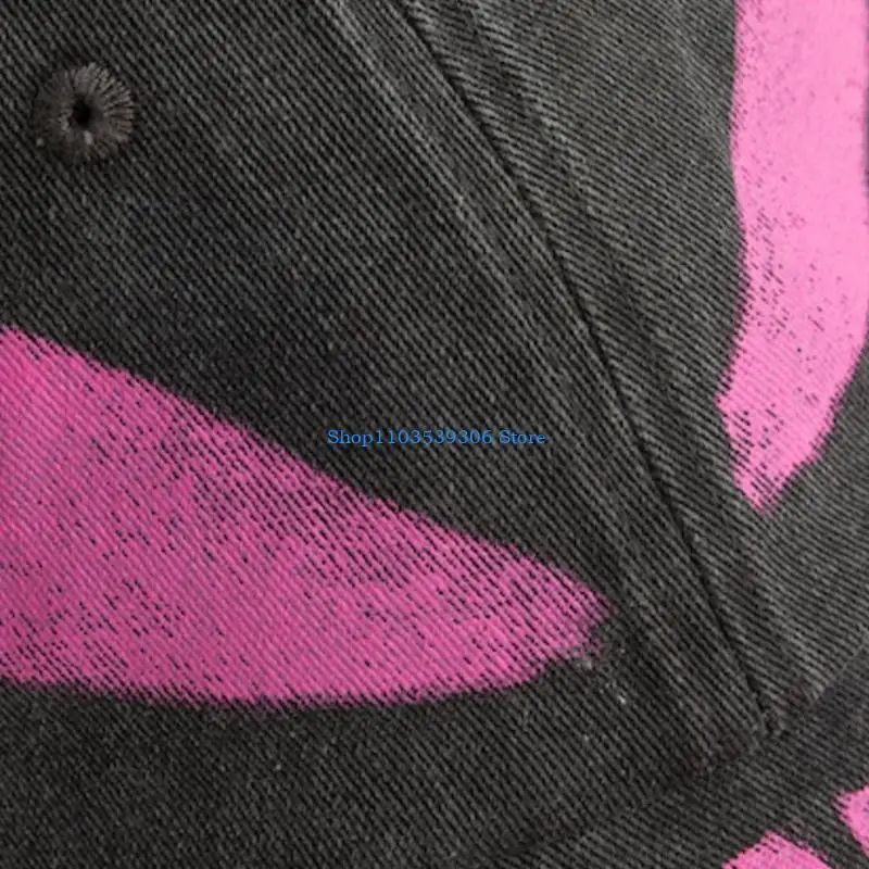 

400A Distressed Baseball Hat with Devil Horn Sunproof Hat for Spring Camping Adult Outdoor Breathable Cycling Hat