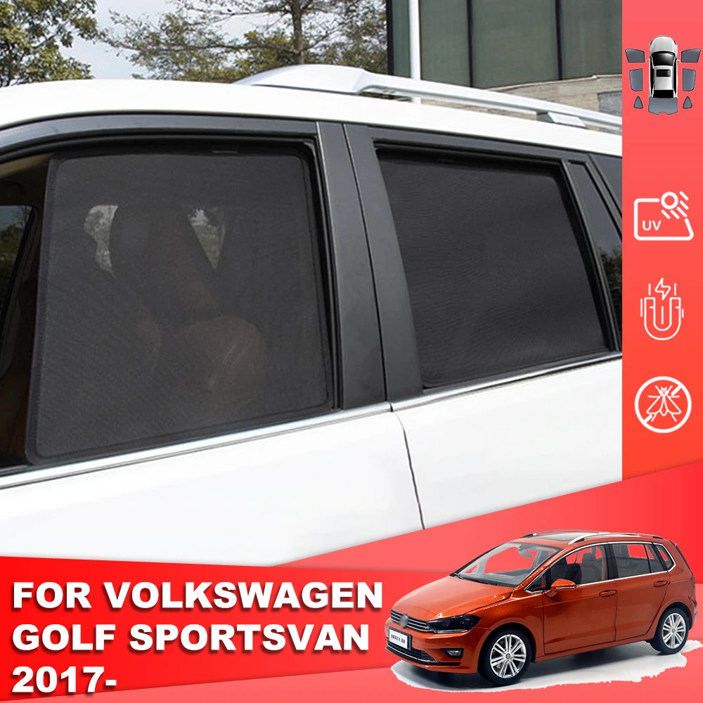 

For Volkswagen VW Golf Sportsvan 2014-2020 Magnetic Car Sunshade Front Windshield Curtain Rear Side Baby Window Sun Shade Visor