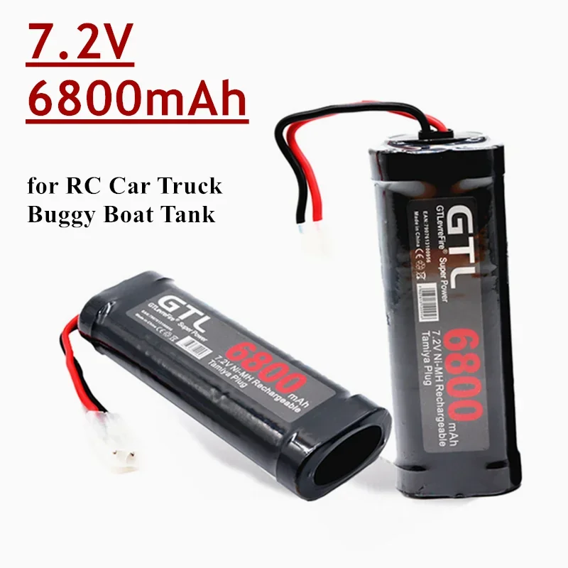 

7.2V Battery 6000mAh NiMH Batteries Pack for RC Car Truck Buggy Boat Tank Ni-Mh Baterias Gray Supper Power