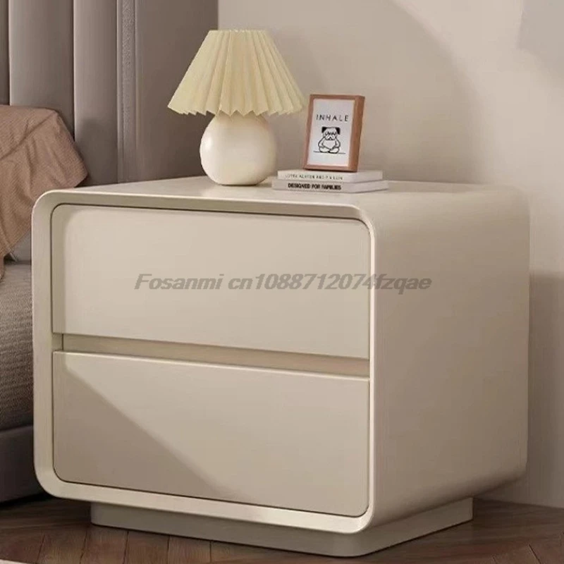 Cream Style Bedside Cabinet Modern Minimalist Compact Storage Locker High End Light Luxury For Home Bedroom Bedside Practical