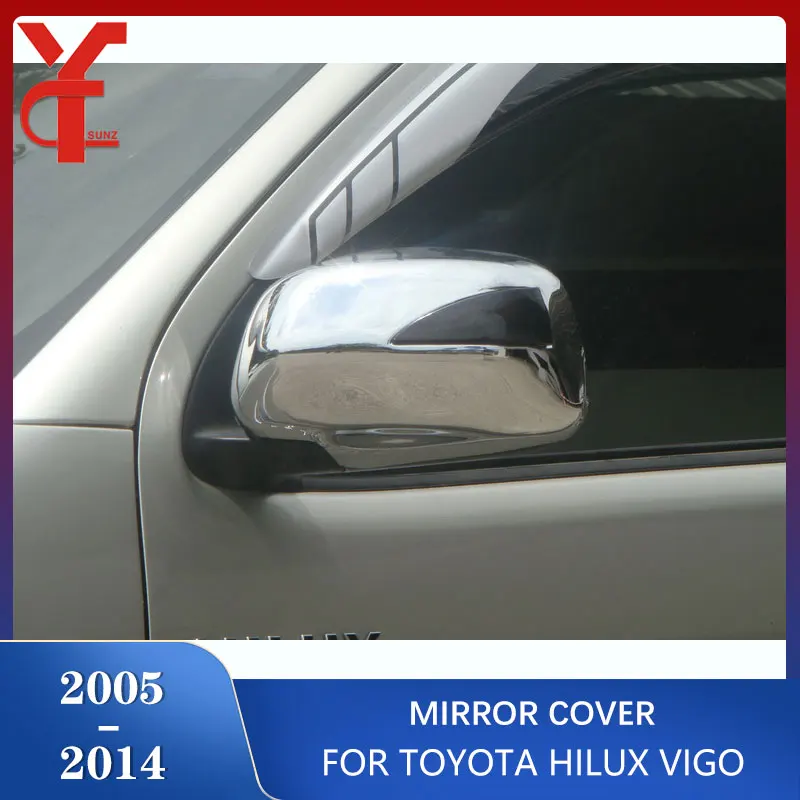 

ABS Car Side Door Rear View Mirror Cover For Toyota Hilux Vigo SR5 2005 2006 2007 2008 2009 2010 2012 2013 2014 Double Cabin