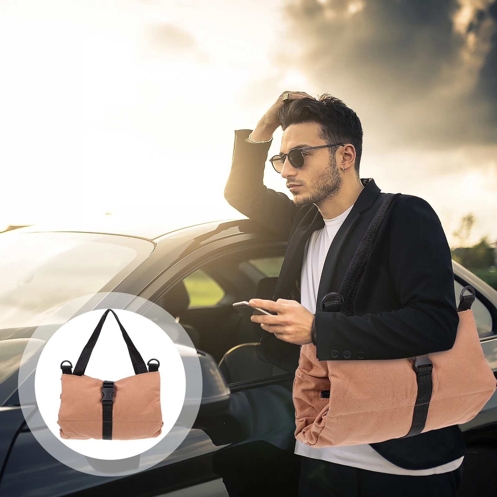 

Storage Bag Large Capacity Wear Resistant Canvas Electrician Package Carpenter Hanging Bag Folding Pocket Design