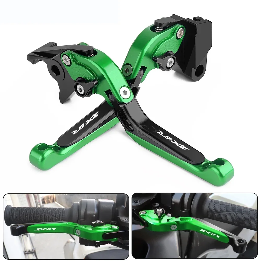 

For Kawasaki ZX-6R ZX6R 2019-2023 Brake Clutch Levers Folding Extendable Adjustable Motorcycle Accessories