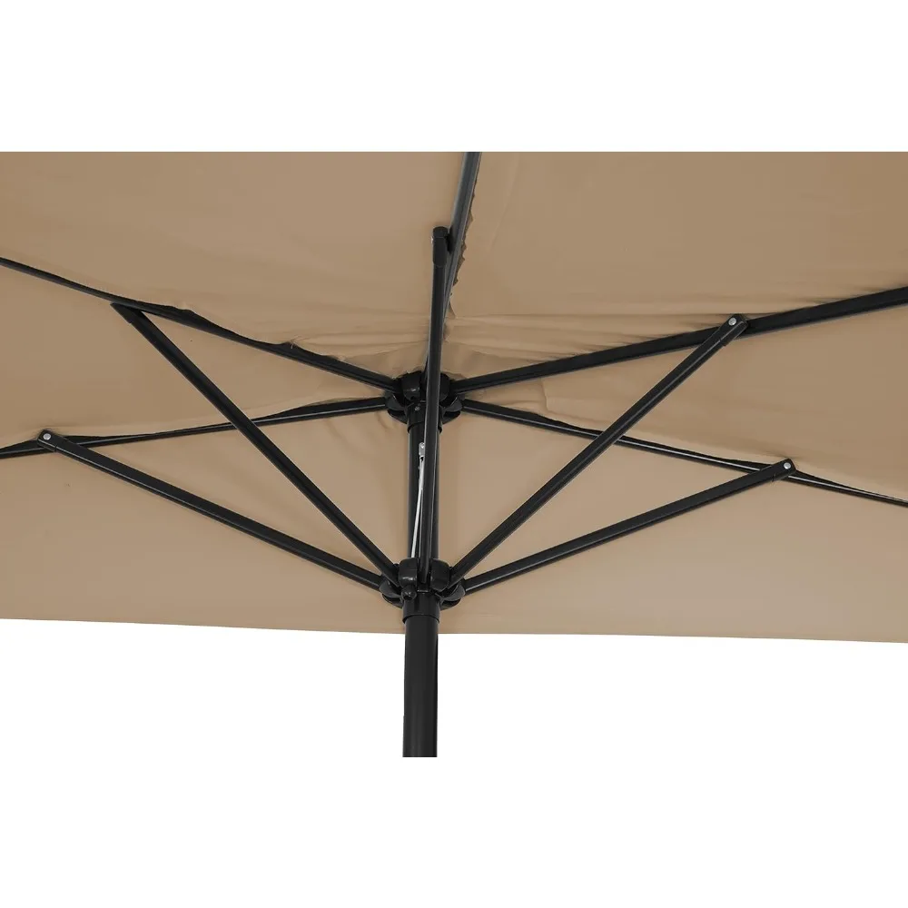 Trademark Innovations Patio Half Umbrella - 9' Diameter (Tan)