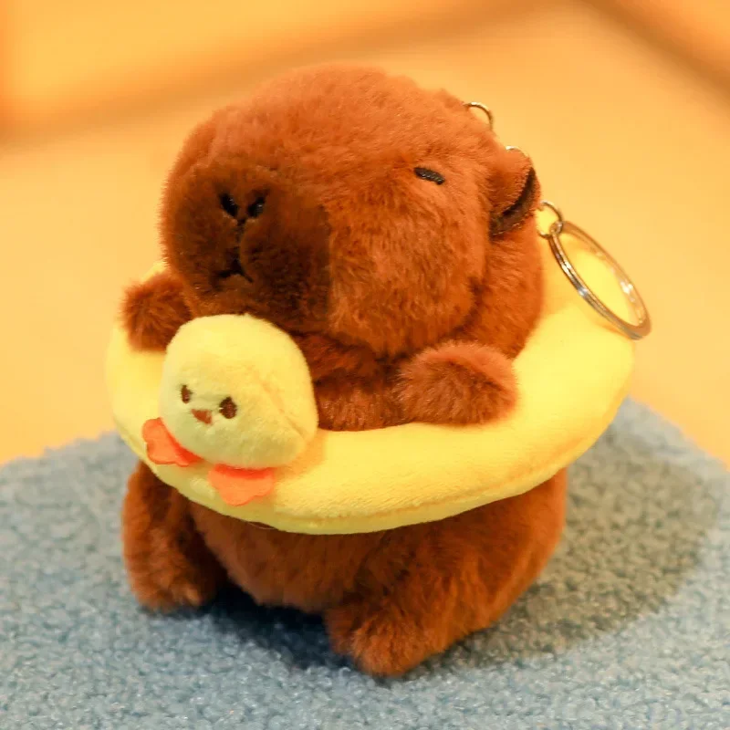 1-20PCS Kapybara Knuffel Sleutelhanger Zomer Smaak Water Dolfijn Cartoon Leuke Pluche Charms Bag Charms Kerst decoratie