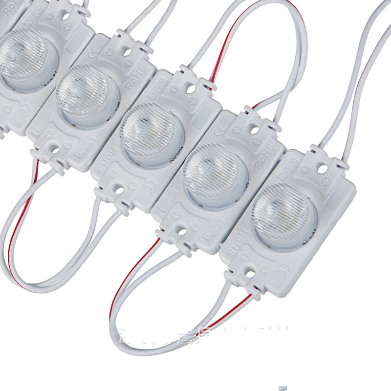 20pcs 1.5W LED Side Module Len Double-sided Lightbox Module 12V Advertising Billboard Word Sign Logo String Light White 6000k