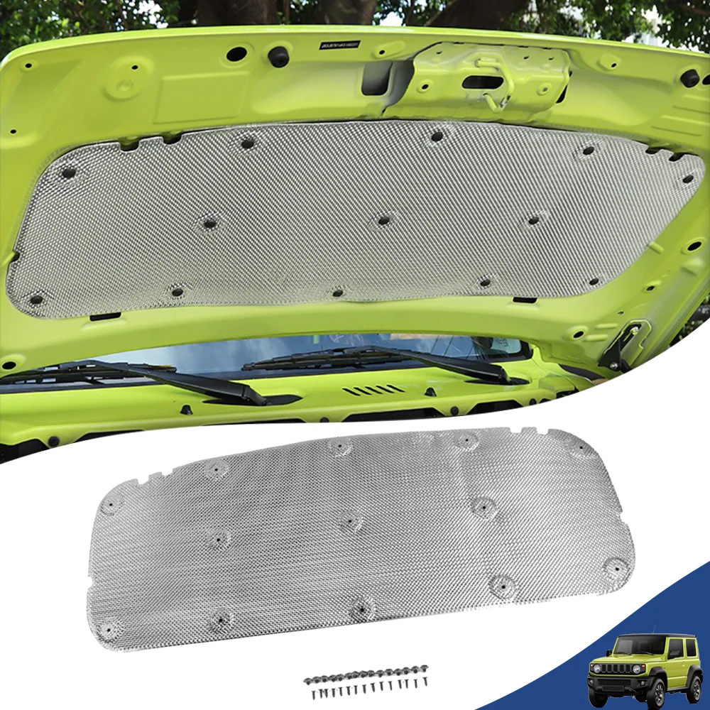 Car Engine Hood Heat Insulation Sound Deadener Pad Sound Heat Insulation Cotton for Suzuki Jimny JB64 JB74 2019-2024 Accessories