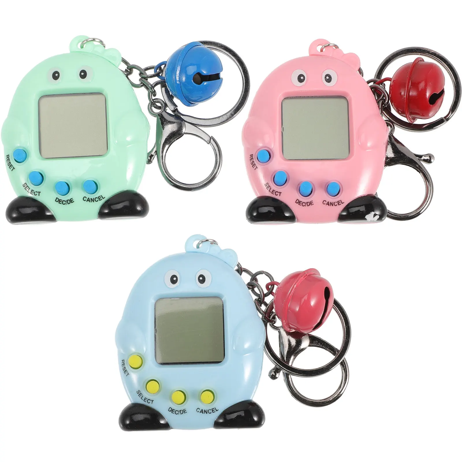 

Набор из 3 виртуальных мини-игрушек для домашних животных: портативные брелоки-украшения для веселых и развивающих игр