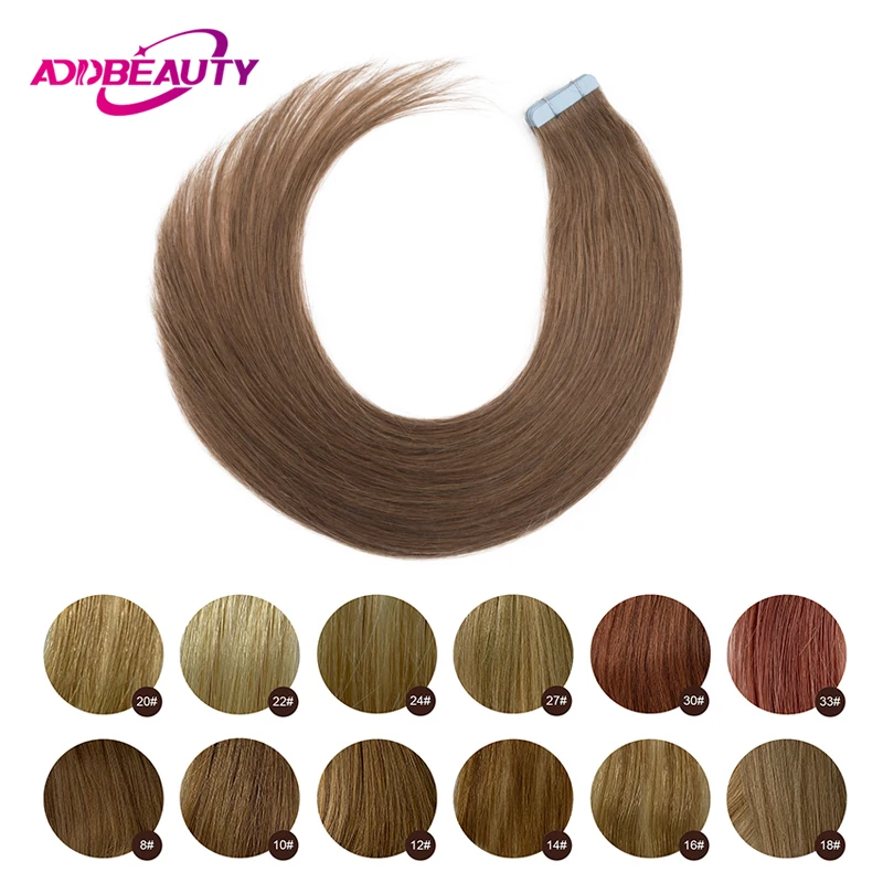 الشريط في الشعر البشري 20 قطعة مستقيم 100% البرازيلي وصلة إطالة شعر طبيعي الشريط الطبيعي في الشعر التمديد لاصق #1