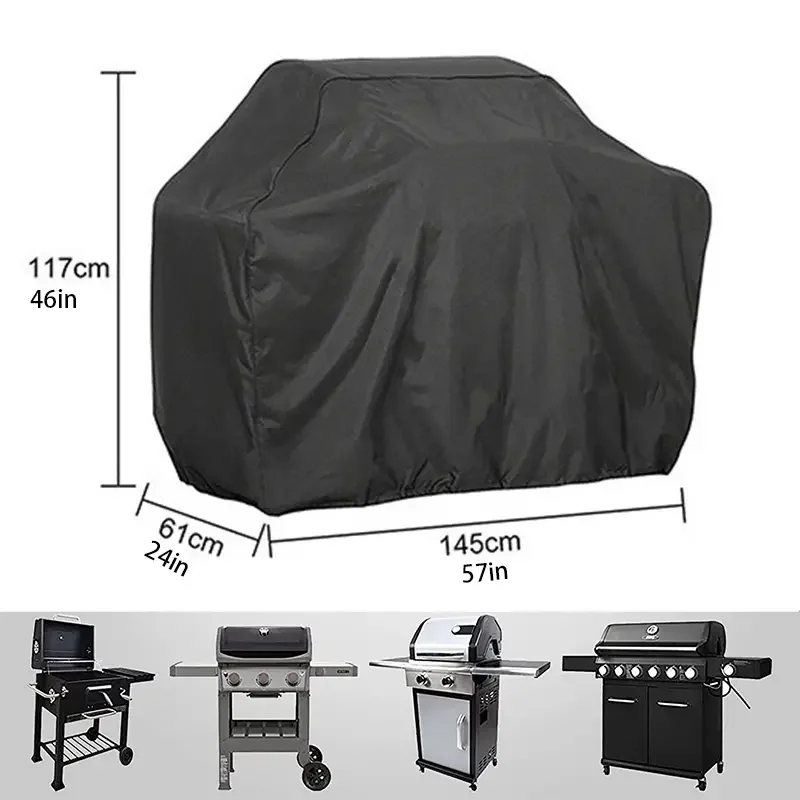 Upgrade Your Grilling Game With This Durable 1-Piece Black Grill Cover - Waterproof, Tear-Resistant, Uv-Resistant And Fade-Resis