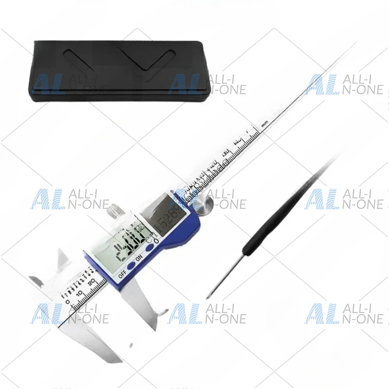 Professional Solar Digital Calipers 150mm Water Steel Double Power Supply Accuracy Instrument For Craftsmen