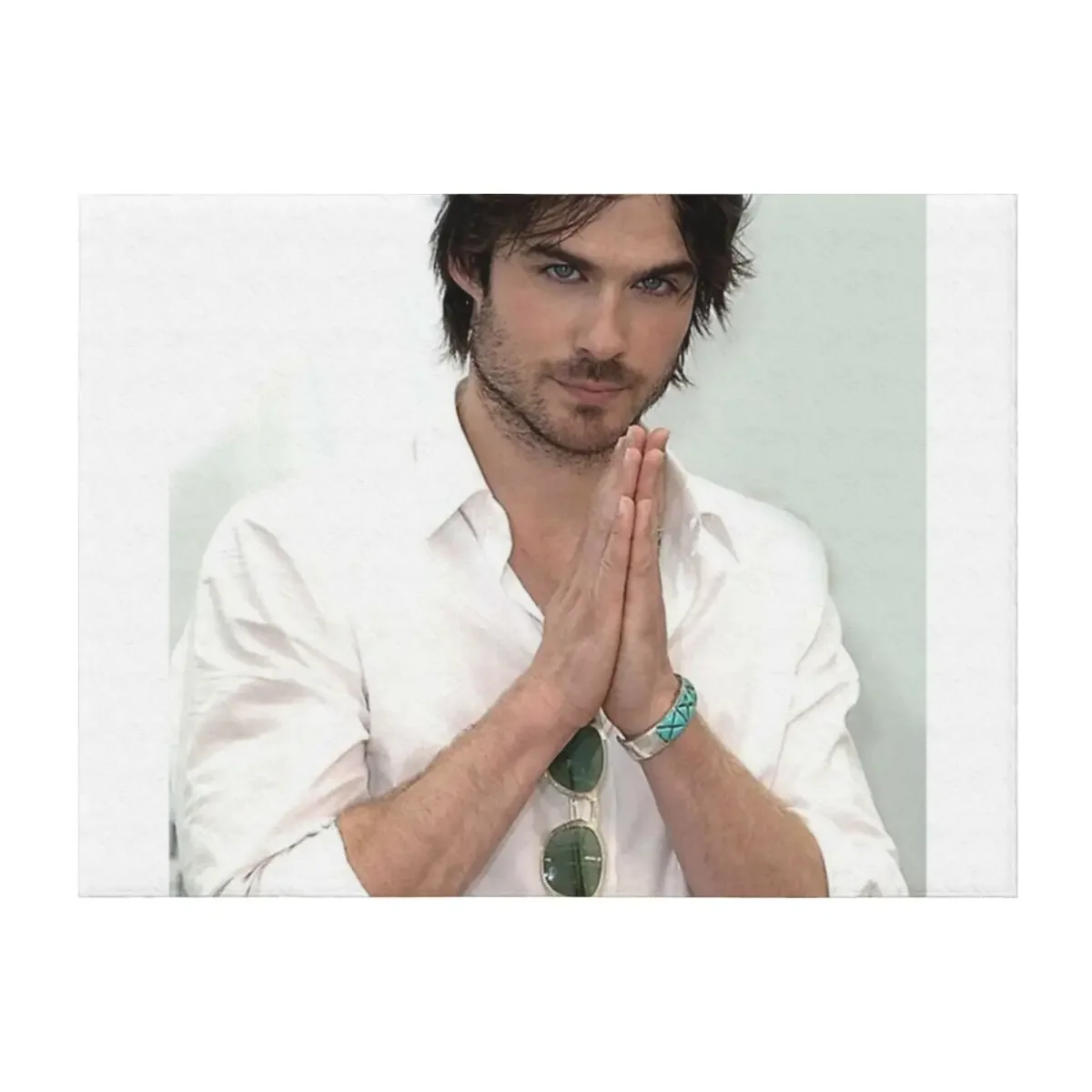 

Ian Somerhalder Damon Salvatore Throw Blanket Sofa Quilt Cute Plaid warm for winter Luxury Throw Blankets