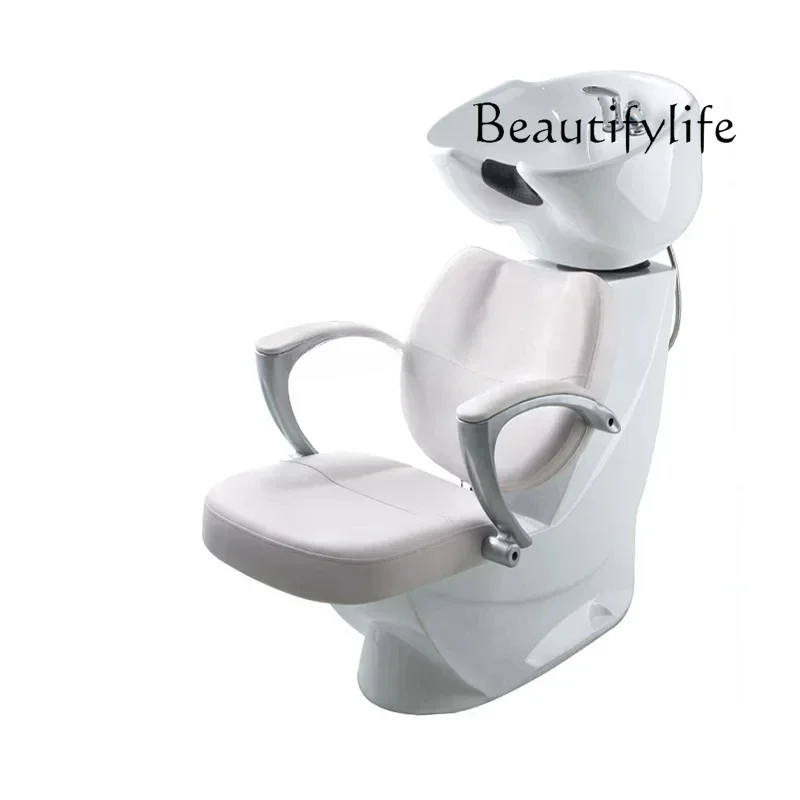 

Recliner Shampoo Chair for Hair Salon Hairdressing Beauty Salon Bed Flushing Shampoo Sitting Hair-Washing Chair Punch Household