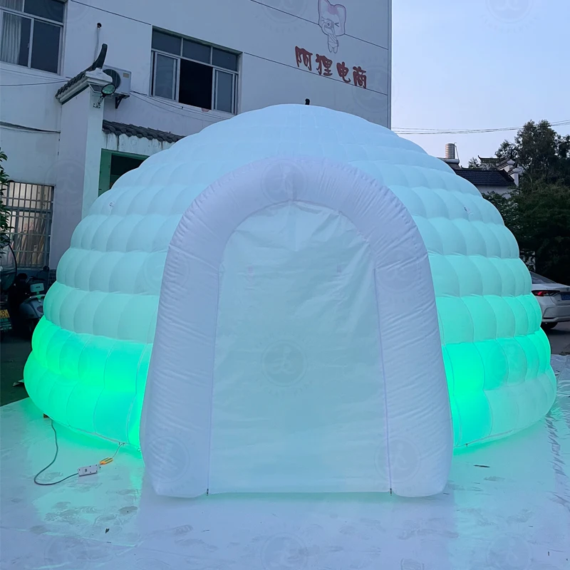 Bóveda iglú inflable de césped, carpas de media cúpula para fiesta al aire libre, para eventos de alta calidad