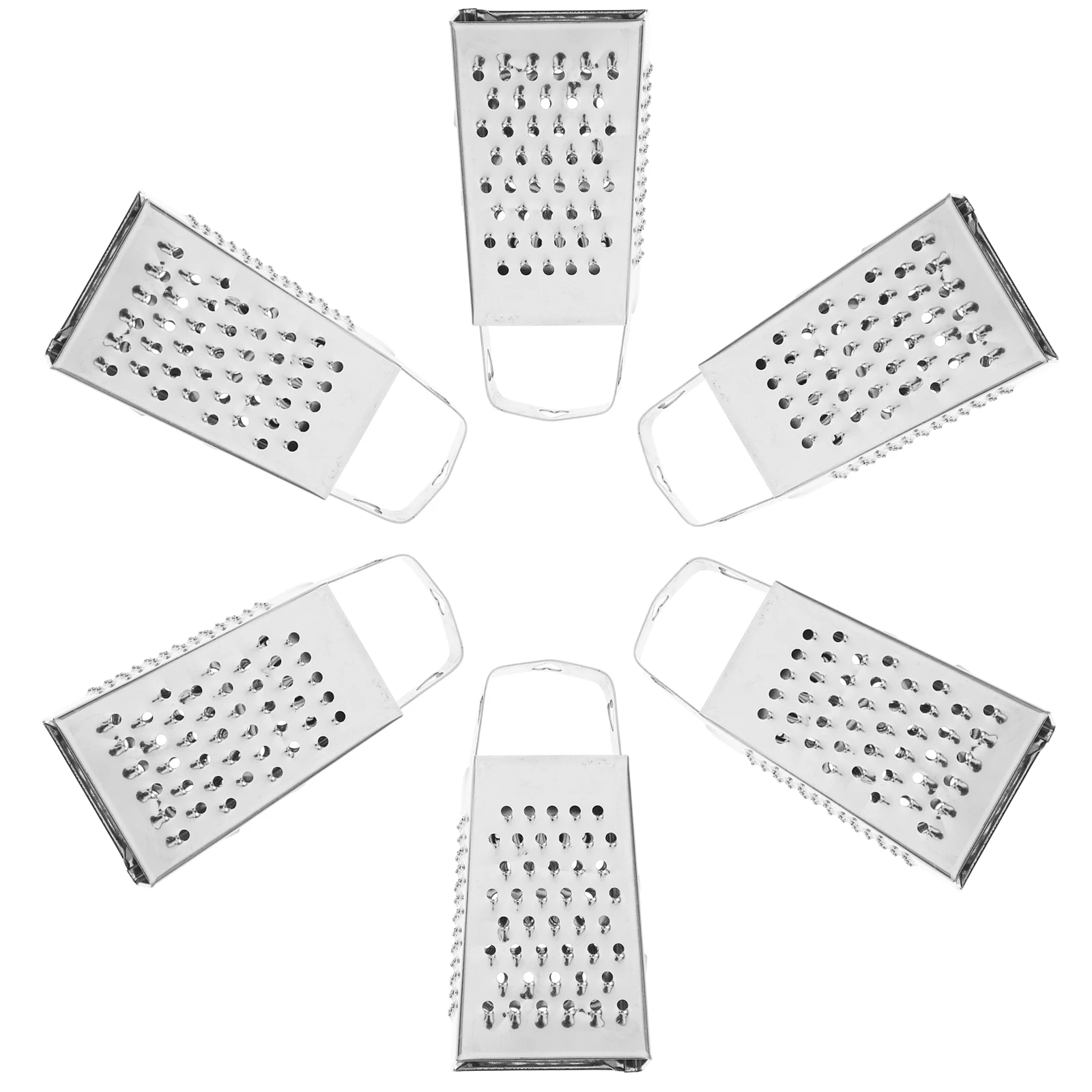 

6pcs Stainless Steel Grater Cheese Shredder Slicer Mini Kitchen Tool Vegetable Food Ginger Garlic Handheld