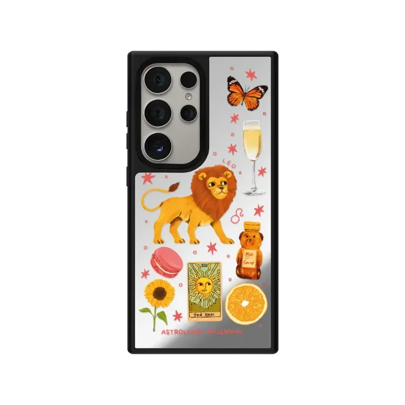 

Animal Flowers Mirror Surface Magnetic Acrylic Case for Samsung Galaxy S23 S24 S25 Ultra S25+ Plus Protective Shell