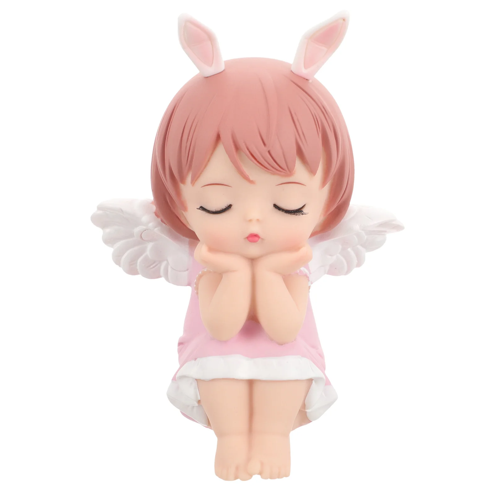 

Durable Angel Cake Decoration Cartoon Dessert Decor Lovely Birthday Cake Ornament Desktop Decoration Decor