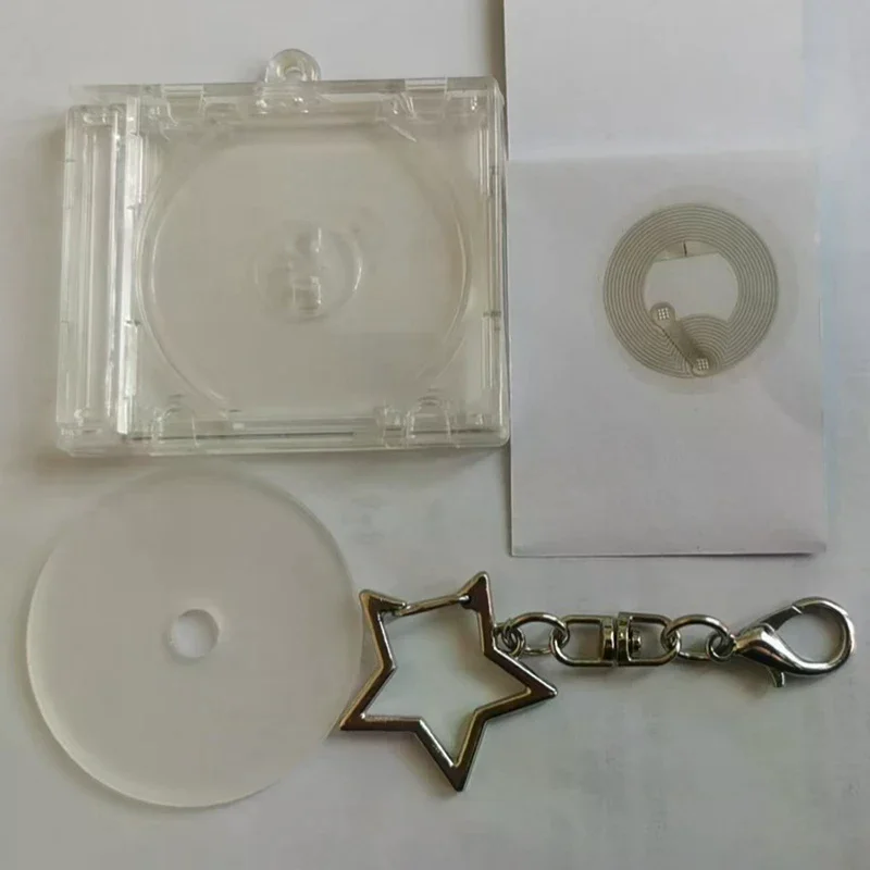 1 Piece Mini NFC Function CD Disc Case Bag Charm Keychain Peripheral Memorial Album Idol Keychain DIY Backpack Accessories