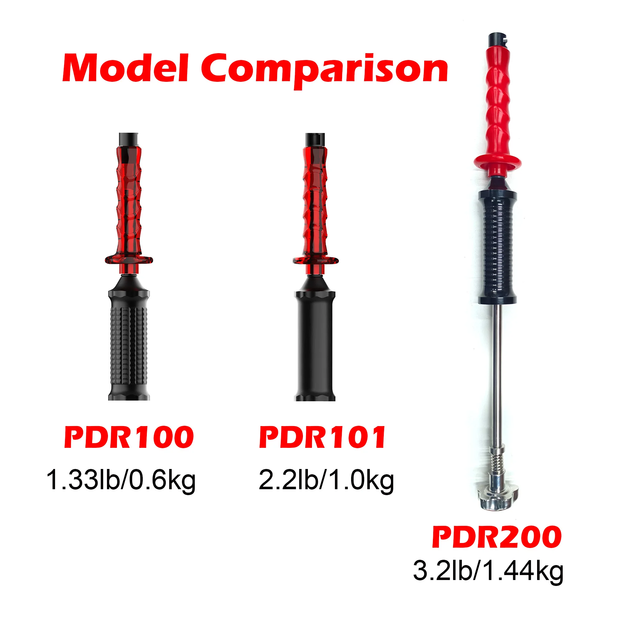Slide Hammer Dent Puller, PDR Kits, PDR100 0.6kg/1.3lb Hammer, PDR101 With 1.0kg/2.2lb Hammer, PDR200 With 1.4kg/3.1lb Hammer